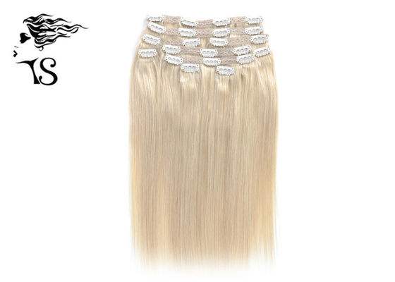 Chiny Golden Blonde Clip w ludzkich przedłużeniach włosów ze 100% ludzkimi włosami Remy dostawca