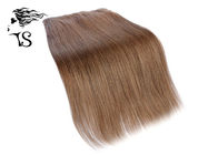Silky Straight Mongolian Clip In Extensions Human Hair Light Brown No Shedding