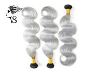 Grey Ombre Hair Extensions 3 Bundles , Brazilian Virgin Hair Extensions Grade 7A
